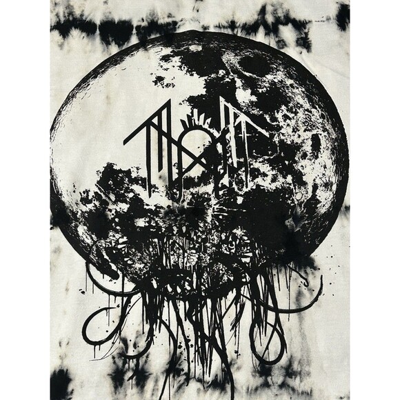 Sleep Token T-Shirt XL Tie Dye Moon Graphic Band Tee 2023 NWOT Black White - Picture 2 of 3